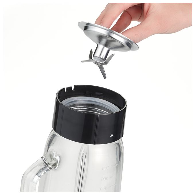 1 l Standmixer 2 Geschwindigkeiten 500 W  SM3734 (Schwarz, Edelstahl) 