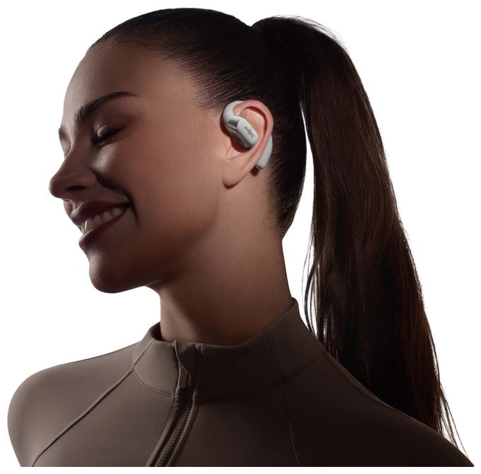 Open-Ear Bluetooth Kopfhörer kabellos 11 h Laufzeit IP55  OpenFit 2+ (Grau) 