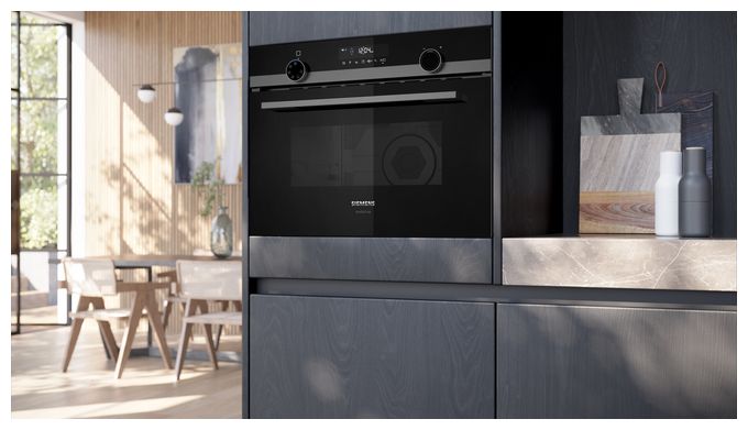 Einbau-Mikrowelle 900 W Größe: maxi 5 Stufen Grill (Schwarz) iQ500 CM485AGB1 