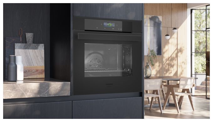Einbaubackofen groß AutoClean (Schwarz) iQ700 HB974GLM1 