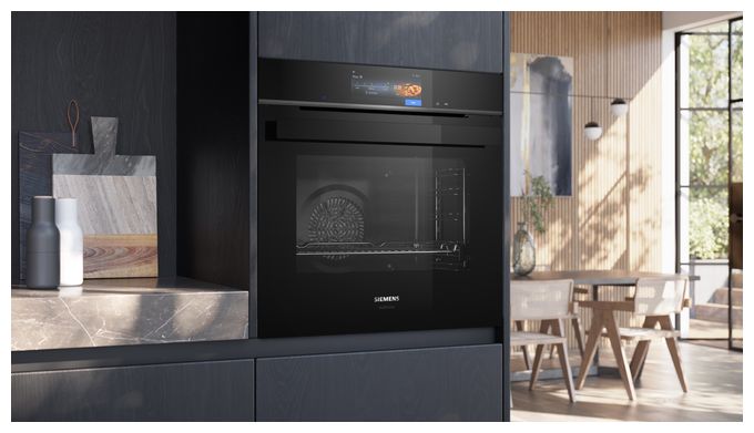 Einbaubackofen groß AutoClean (Schwarz) iQ700 HB978GUB1 