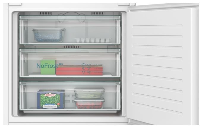 285 l / 98 l 194 cm Einbau Kühl-/Gefrierkombination 256 kWh NoFrost iQ100 KB96NNSE0 Schlepptür 