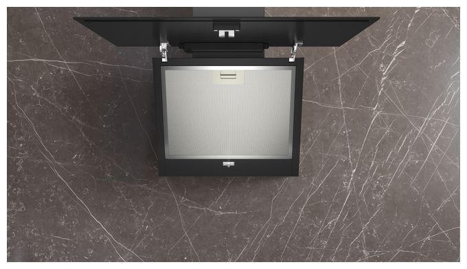 Abluft/Umluft Dunstabzugshaube/Esse Wand 60 cm (Schwarz) IQ100 LC65KDK60 