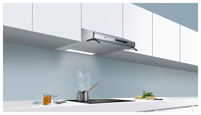 Abluft/Umluft Dunstabzugshaube/Esse Wand 60 cm (Silber) iQ100 LU62LFA51 