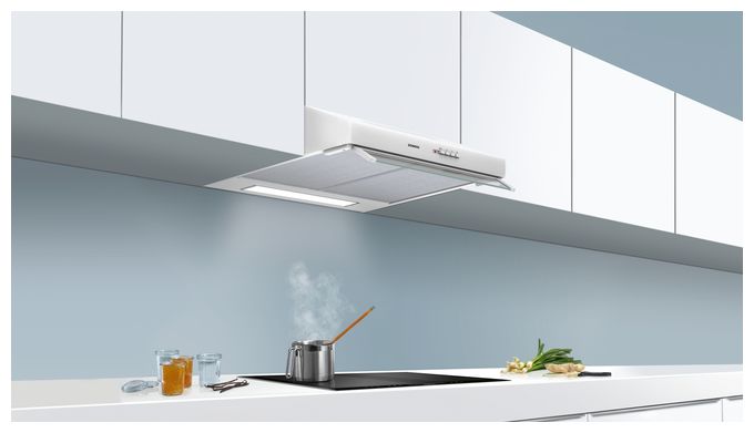 Abluft/Umluft Dunstabzugshaube/Esse Unterbau 60 cm (Weiß) iQ100 LU63LCC20 