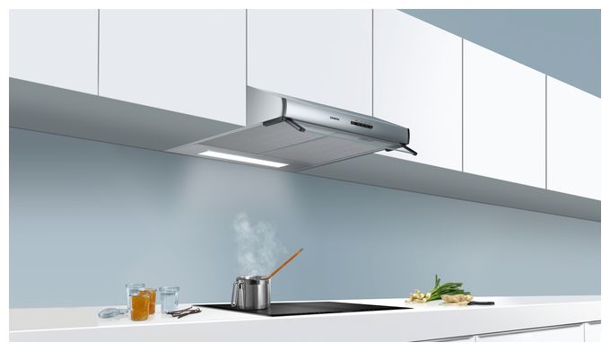 Abluft/Umluft Dunstabzugshaube/Esse Unterbau 60 cm (Edelstahl) iQ100 LU63LCC50 