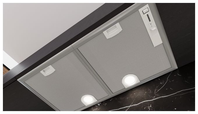 Abluft/Umluft Dunstabzugshaube/Esse Einbau 73 cm (Metallisch, Silber) iQ300 LB75566 Lüfterbaustein 