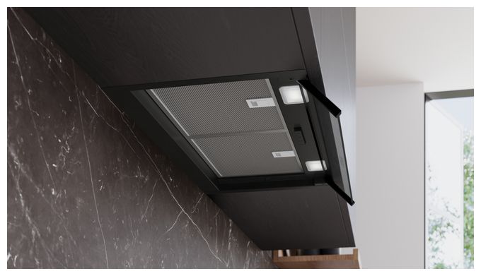 Abluft/Umluft Dunstabzugshaube/Esse Einbau 60 cm (Schwarz) iQ300 LJ65BCC60 