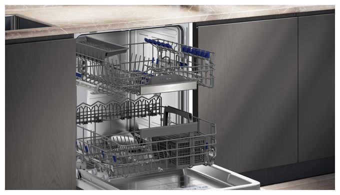 60 cm Geschirrspüler vollintegriert (ohne Front) Sehr leise 13 Maßgedecke aquaStop Funktion Wärmetauscher/Türöffnungstrocknung iQ300 SN63EX21AE 