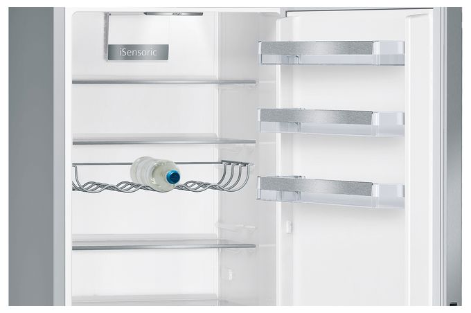 249 l / 94 l Kühl-Gefrierkombi freistehend 149 kWh Jahr  iQ500 KG39EAICA (Silber) 