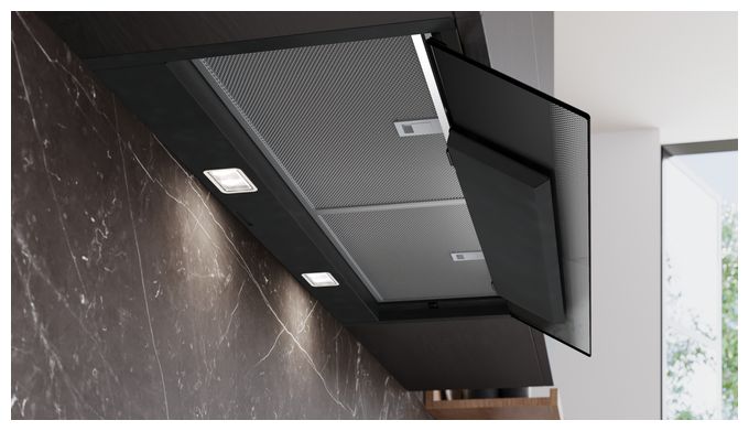 Abluft/Umluft Dunstabzugshaube/Esse Einbau 90 cm (Schwarz) iQ500 LJ97BDP60 