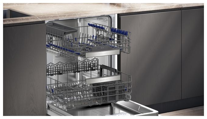 60 cm Geschirrspüler vollintegriert (ohne Front) Sehr leise 13 Maßgedecke aquaStop Funktion Wärmetauscher iQ500 SN65EX00BD 