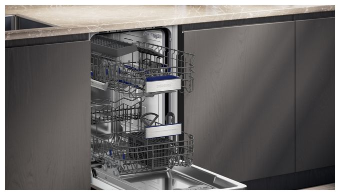 45 cm Geschirrspüler vollintegriert (ohne Front) leise 10 Maßgedecke aquaStop Funktion iQ500 SR85E802LE 