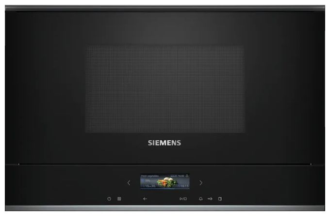 Einbau-Mikrowelle 900 W Größe: mittel Grill (Schwarz) iQ700 BE732R1B1 