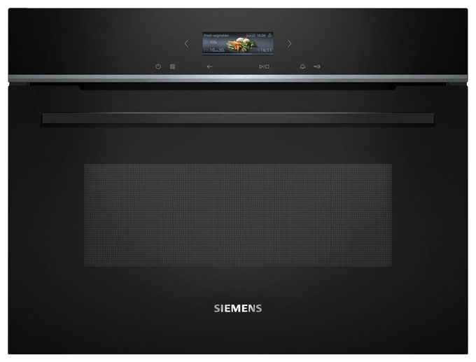 Einbau-Mikrowelle 1000 W Größe: groß 5 Stufen Grill (Schwarz) iQ700 CE732GXB1 