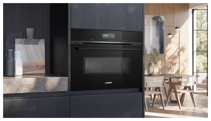 Einbaubackofen kompakt AutoClean Mikrowelle iQ700 CM724G1B1 