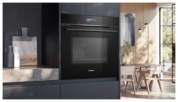 Einbaubackofen groß AutoClean Mikrowelle iQ700 HM776GKB1 