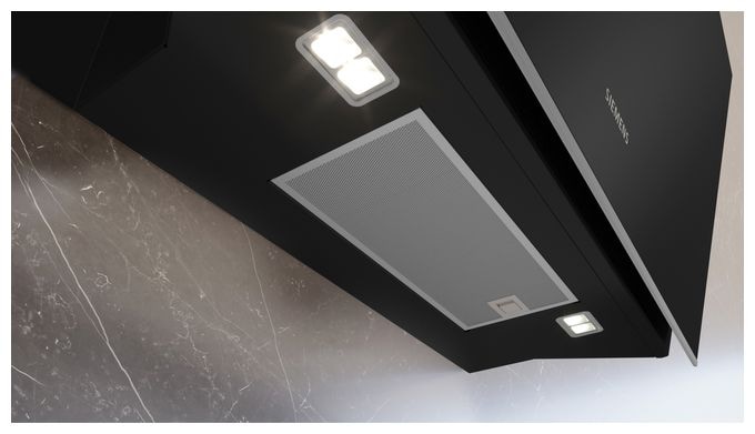 Abluft/Umluft Dunstabzugshaube/Esse 90 cm (Schwarz) iQ700 LC91KLT60 