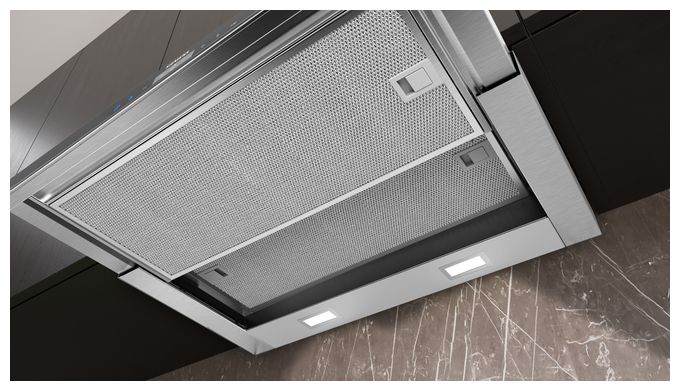 Abluft/Umluft Dunstabzugshaube/Esse Einbau 60 cm (Schwarz, Edelstahl) iQ700 LI67SA671 
