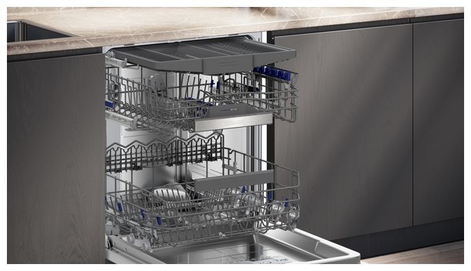 60 cm Geschirrspüler vollintegriert (ohne Front) Sehr leise 14 Maßgedecke aquaStop Funktion Zeolithe iQ500 SX65ZX17CE 