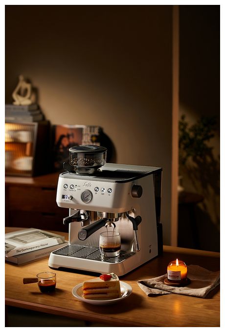 Siebträger Kaffeemaschine 1645 W  1019 Perfetta Grind & Infuse (Weiß) 