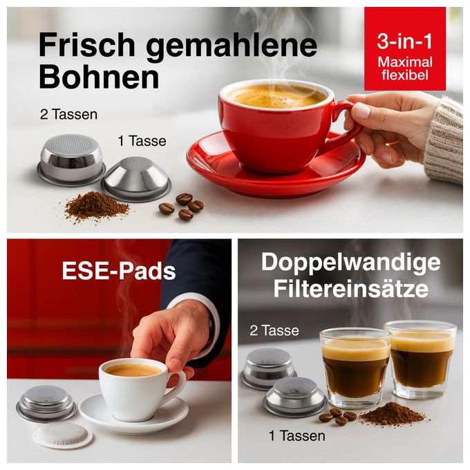 Siebträger Kaffeemaschine 15 bar 1700 W  1170 Barista Perfetta Plus (Blau) 