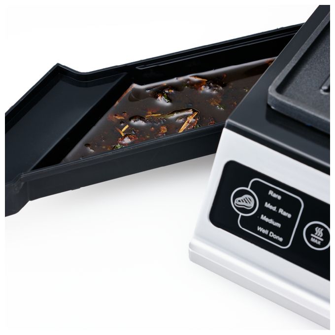 2000 W mit 280 x 250 mm Fläche  Contact Grill Pro (Grau) 