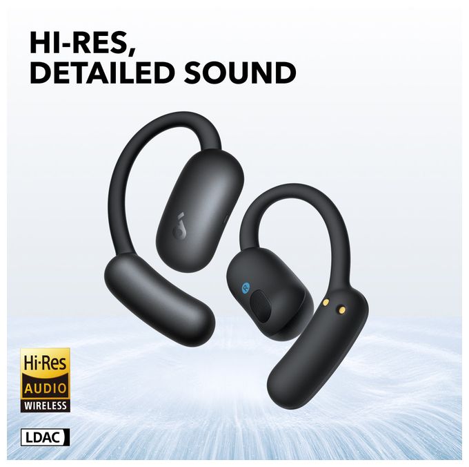 Ohraufliegender Bluetooth Kopfhörer kabellos IP55  AeroFit 2 (Schwarz) 