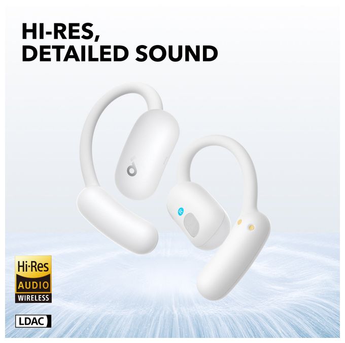 Ohraufliegender Bluetooth Kopfhörer kabellos IP55  AeroFit 2 (Weiß) 