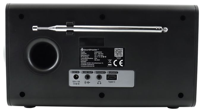 Bluetooth DAB+, FM Radio Tragbar  DAB900SW (Schwarz) 