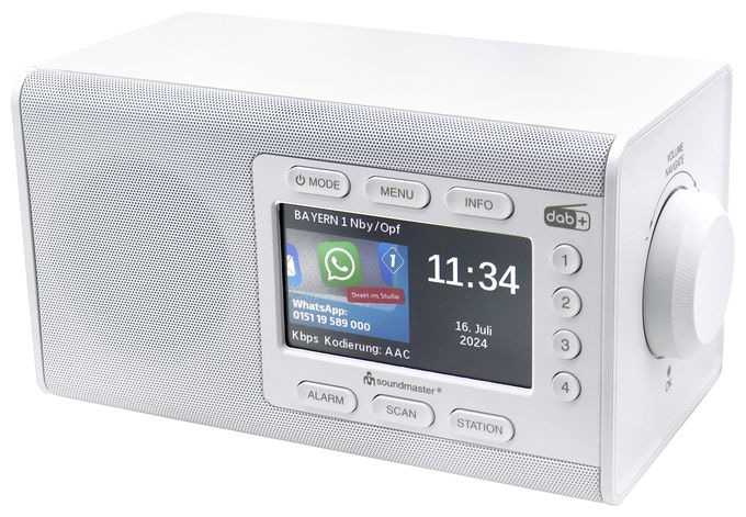 Bluetooth DAB+, FM Radio Tragbar  DAB900WE (Weiß) 