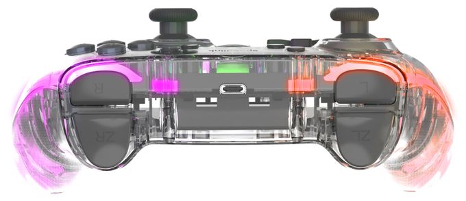 Analog / Digital Gamepad für PC, Android, Nintendo Switch Lite, Nintendo Switch OLED, Playstation 3  SL-650115-CR Rait NX (Transparent) 