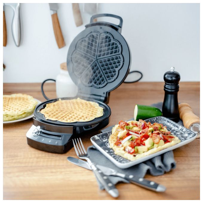 Waffeleisen Herz (Form) für 5 Waffel(n) 1200 W WE1 