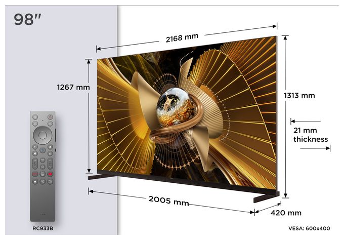 SQD-Mini LED 2,49 m (98 Zoll) Fernseher 4K Ultra HD VESA 600 x 400 mm 98X11L 