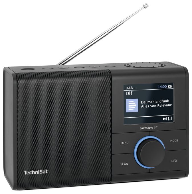 Bluetooth DAB+, FM, VHF Radio Tragbar  Digitradio 217 (Schwarz) 