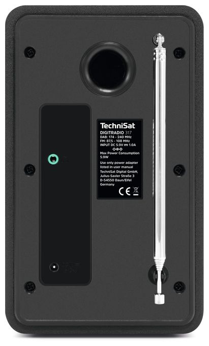 Bluetooth DAB+, FM Radio Tragbar  DigitRadio 317 (Schwarz) 