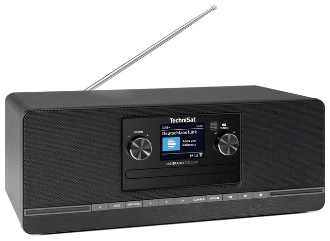 Bluetooth DAB+, FM Radio Internet  DigitRadio 372CD IR (Schwarz) 