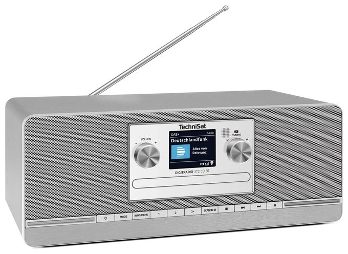 Bluetooth DAB, DAB+, FM Radio Küche  DigitRadio 372CD BT (Anthrazit, Silber) 