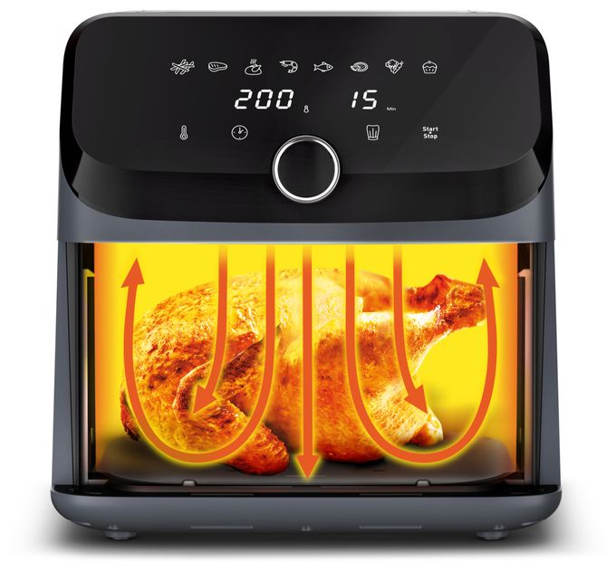 Heißluftfritteuse 7,5 l 2020 W  EY855BE0 Easy Fry Mega (Grau) 