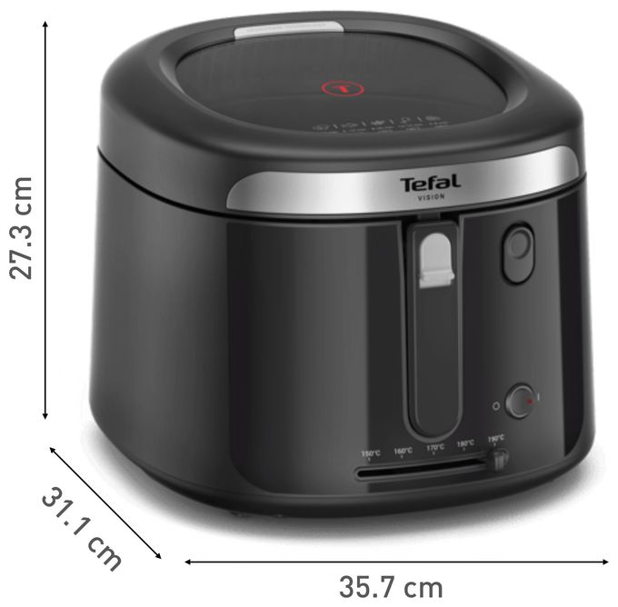 Fritteuse 2,1 l 1900 W  FF2528E0 Vision (Schwarz) 