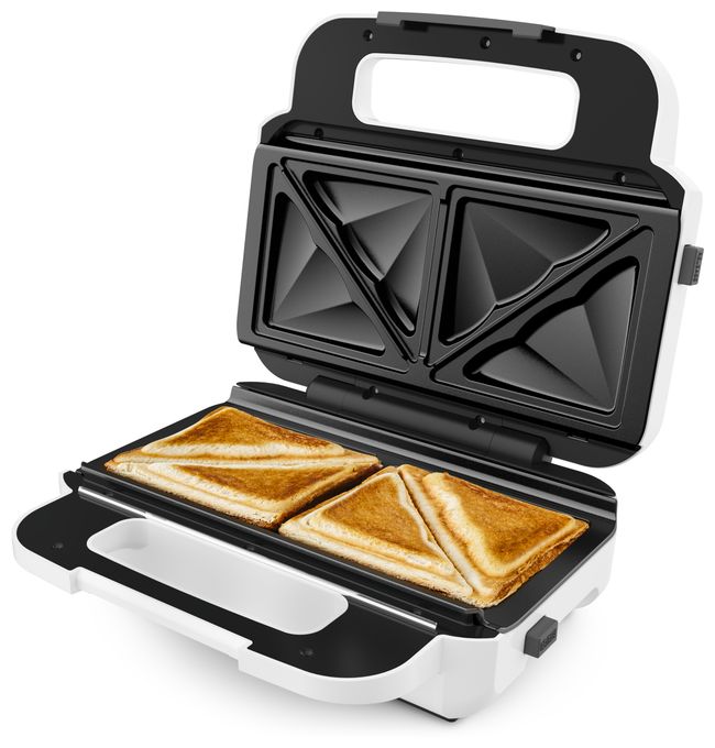 Sandwichmaker 850 W  SW7011 Snack XL Waffel- und (Weiß, Edelstahl) 