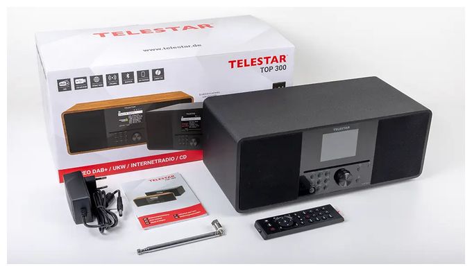 Bluetooth DAB+, FM Radio Internet  Top 300 (Schwarz) 