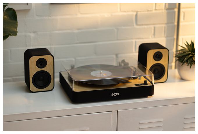 Audio-Plattenspieler mit Riemenantrieb  Revolution (Schwarz, Holz) 