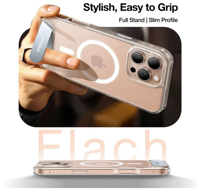 Cover für Apple iPhone 16 Pro Max  Pstand (Grau) 