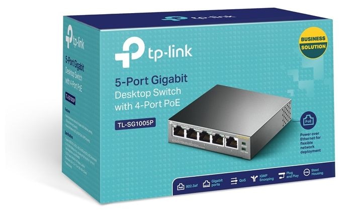 5-Port-10/100/1000Mbit/s-Desktop-Switch mit 4 PoE-Ports 