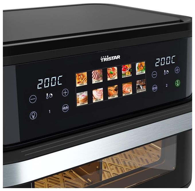 Doppel Heißluftfritteuse 10 l 2800 W  FR-9078 Dualzone Flex (Schwarz, Edelstahl) 