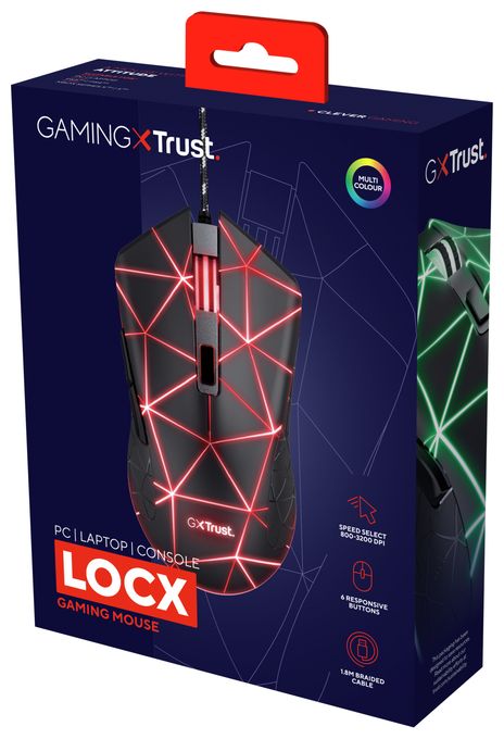 4000 DPI Gaming Maus Optisch  GXT133 Locx (Schwarz) 