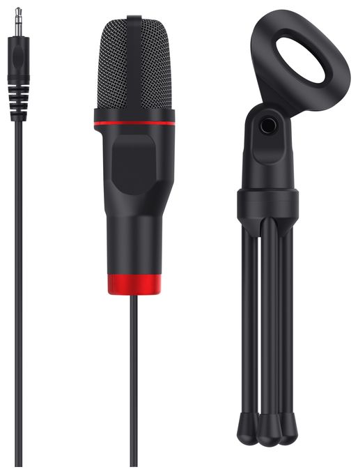 Kabelgebunden PC-Mikrofon USB / 3,5 mm  GXT212 (Schwarz, Rot) 