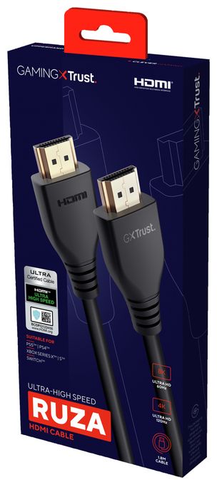 48 Gbit/s Stecker Gerade HDMI auf HDMI Typ A (Standard) 1,8 m GXT731 Ruza 
