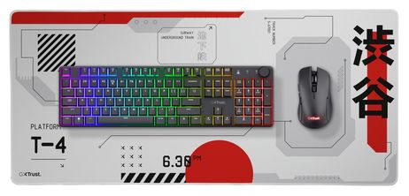 Mauspad (Schwarz, Grau, Rot, Weiß) GXT759 XXL 